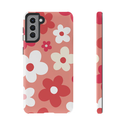 Cute Pink Daisy Pattern #1 Phone Case - Pink Phone Case - Samsung Galaxy S21 Plus / Glossy