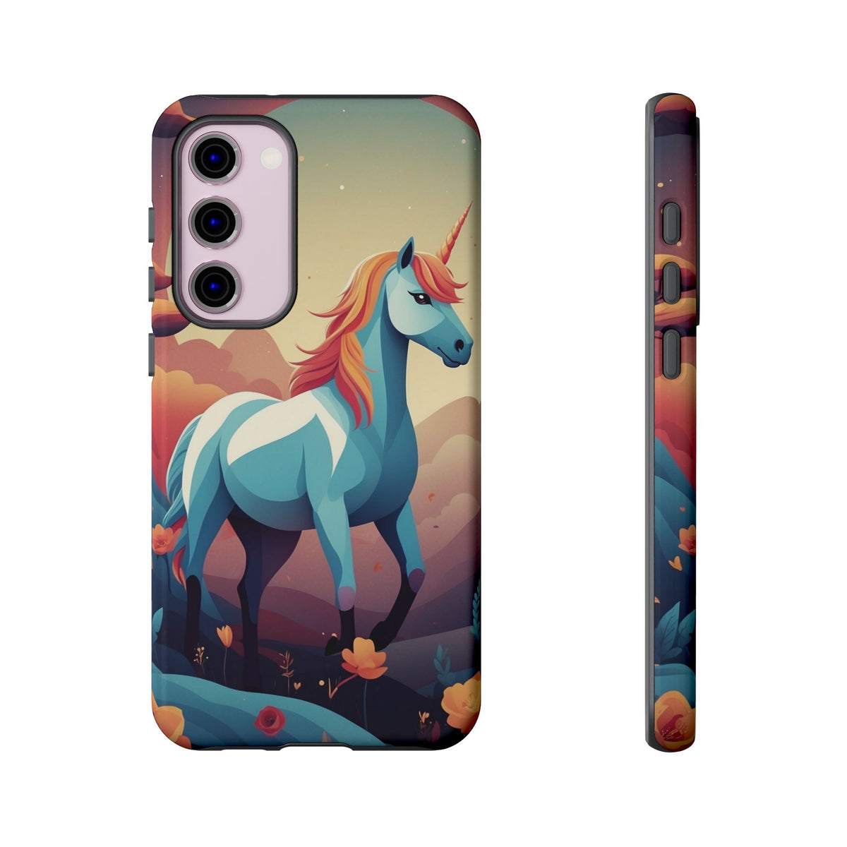 Stylised Unicorn Design Phone Case - Multicolor Phone Case - Samsung Galaxy S23 Plus / Glossy