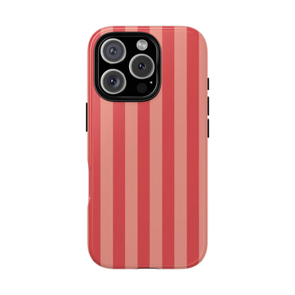 iPhone 16 Pro / Glossy Phone Case - ’Light Pink Stripe Pattern’ Phone Case