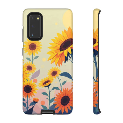 Modern Flat Sunflower Design Phone Case - Multicolor Phone Case - Samsung Galaxy S20 / Glossy