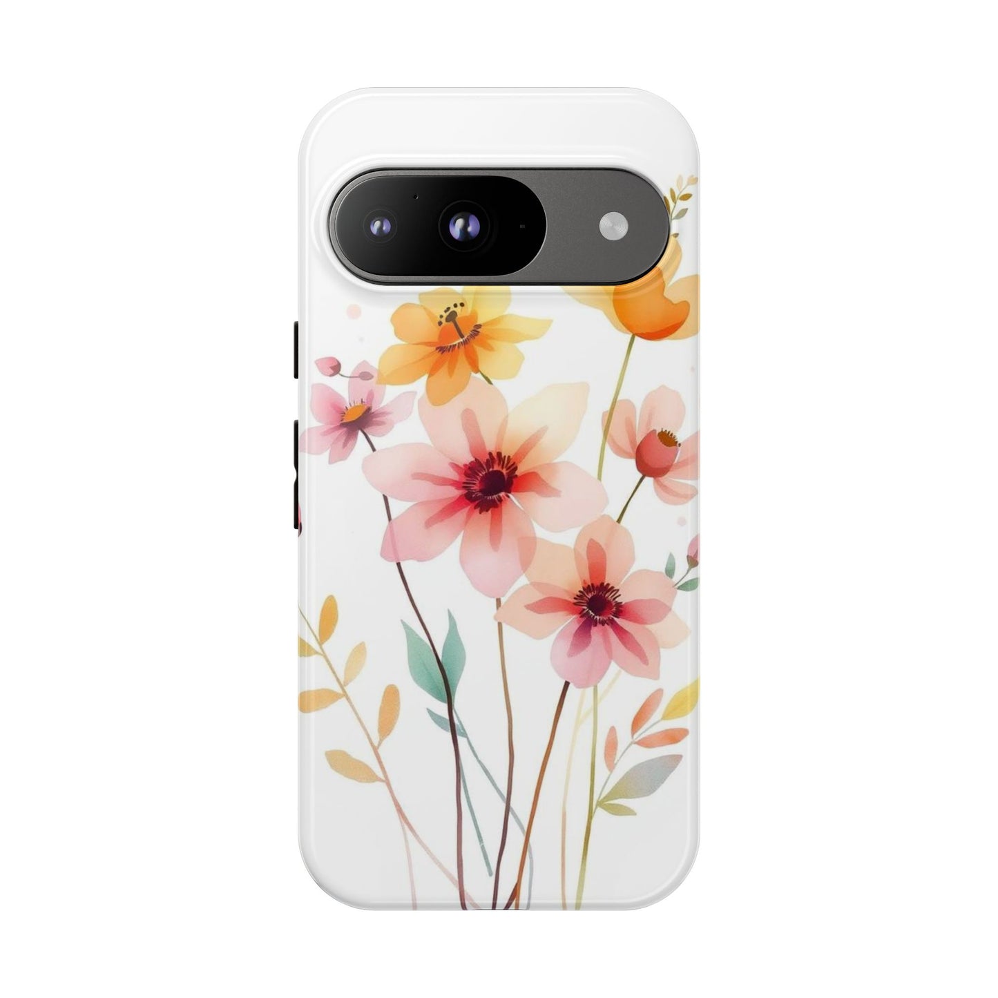 Google Pixel 9 / Glossy Phone Case - Boho Chic Watercolour Blooms Design Phone Case
