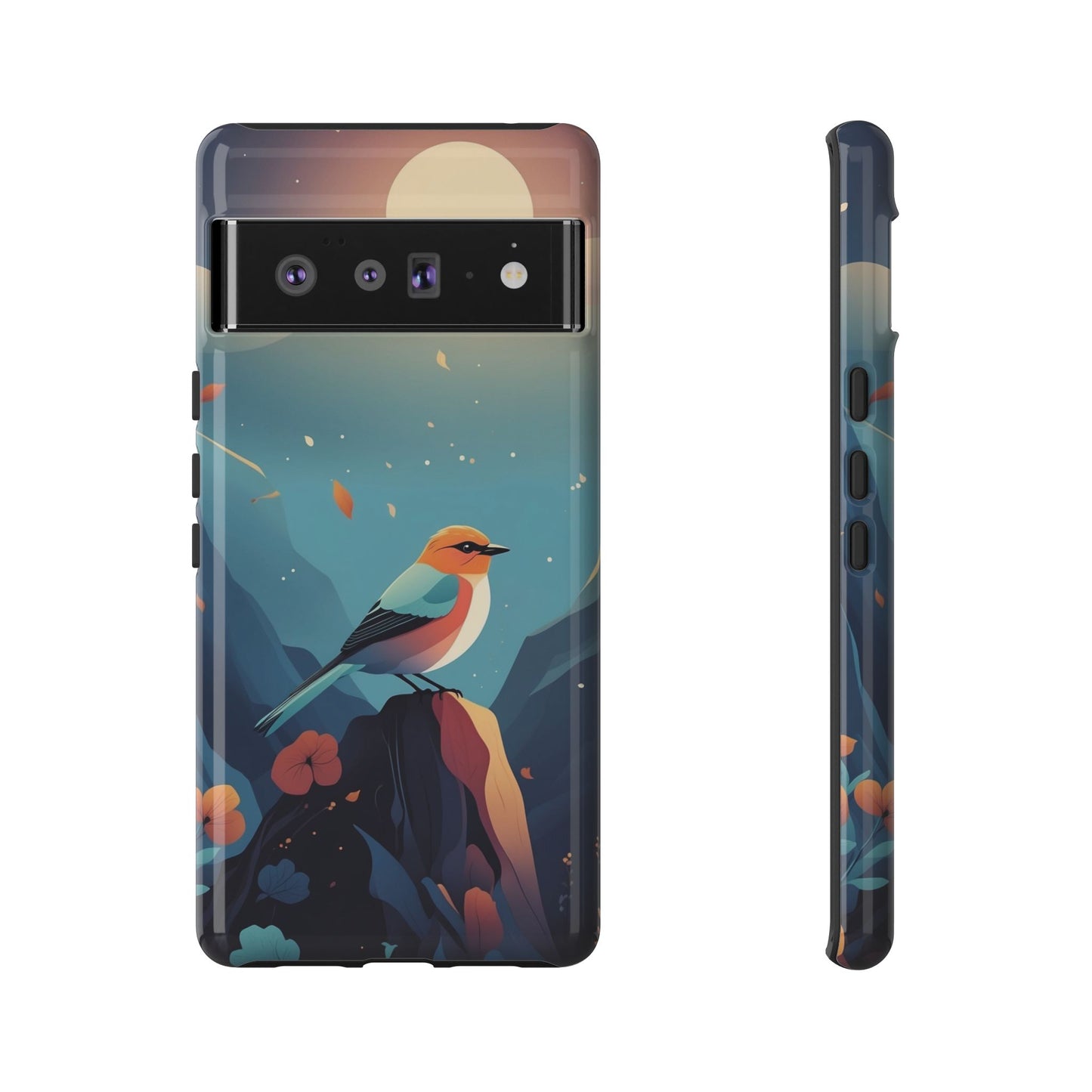 Google Pixel 6 Pro / Glossy Phone Case - Stylised Bird Design Phone Case