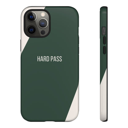 iPhone 12 Pro Max / Glossy Phone Case - Sassy Statement Case ’Hard Pass’ in Green & White