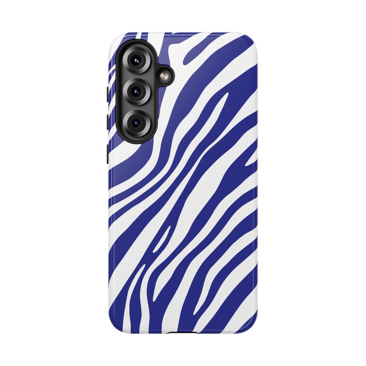 Modern Electric Blue Zebra Print Phone Case