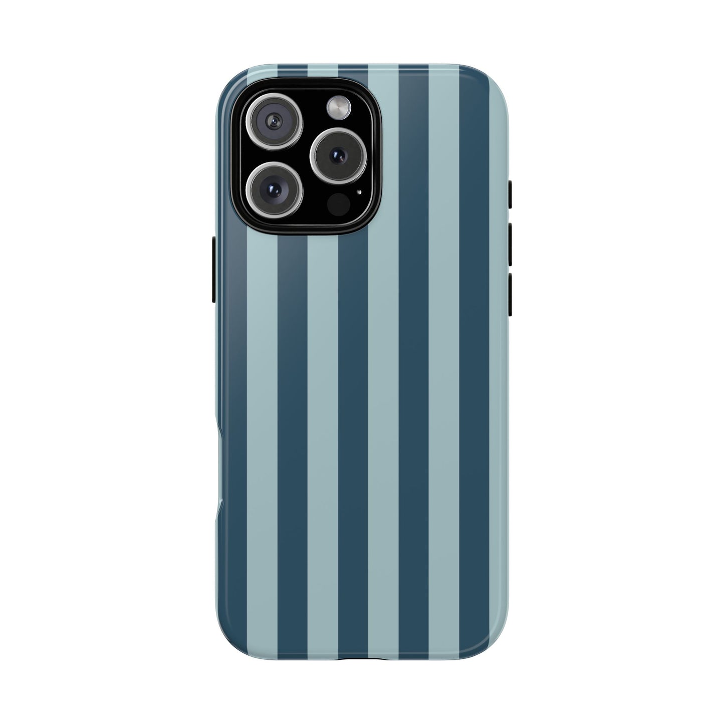 iPhone 16 Pro Max / Glossy Phone Case - ’Blue Stripe Pattern’ Phone Case