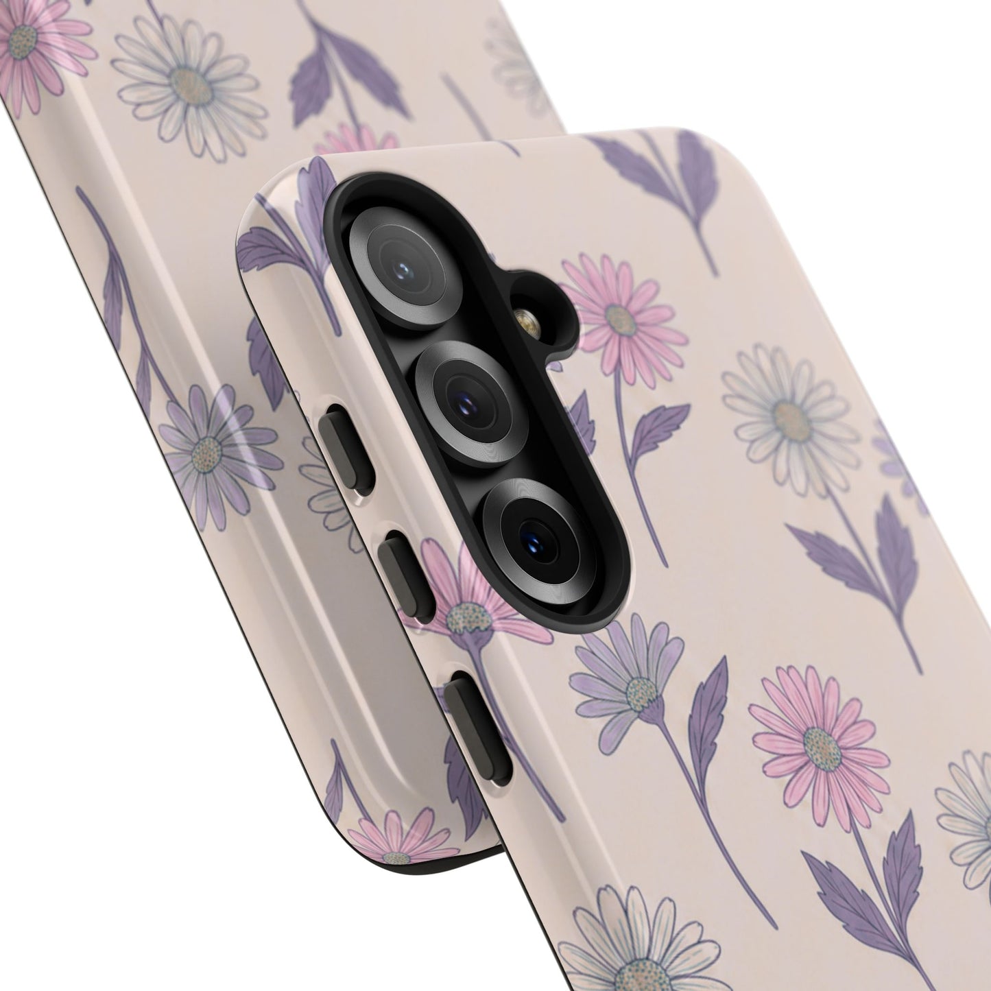 Pretty Pink & Purple Daisy Pattern Phone Case