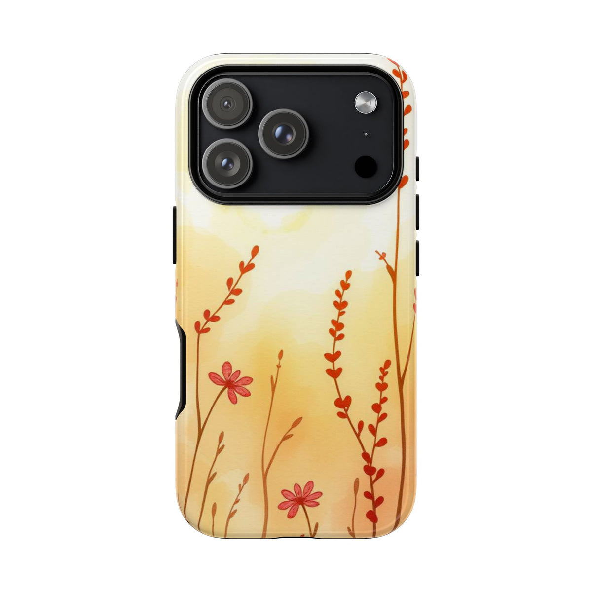 Boho Chic Watercolour Wildflower Dusk Pattern Phone Case - Multicolor Phone Case - iPhone 18 Pro / Glossy