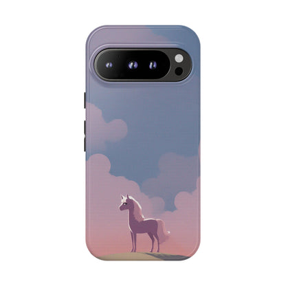 Google Pixel 9 Pro / Glossy Phone Case - Pony & Cloud Design Phone Case