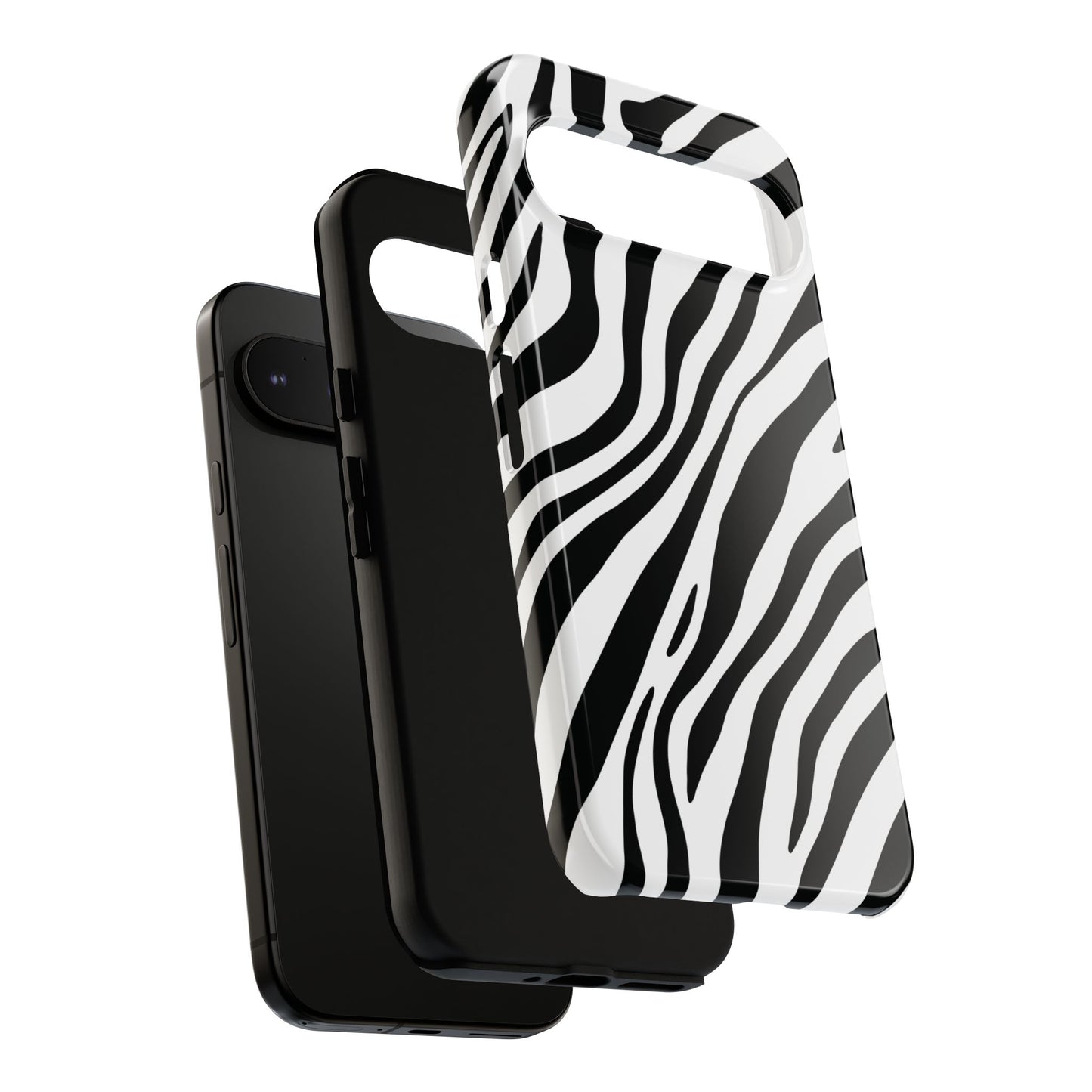 Modern Monochrome Zebra Print Phone Case