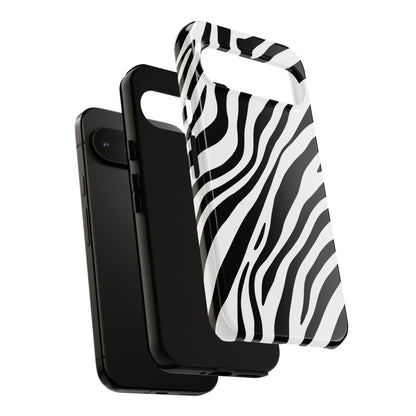 Modern Monochrome Zebra Print Phone Case