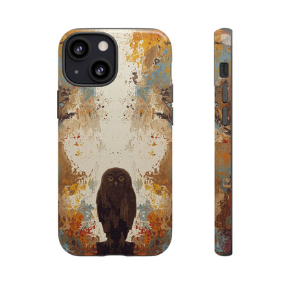 iPhone 13 Mini / Glossy Phone Case - Abstract Owl Design Phone Case