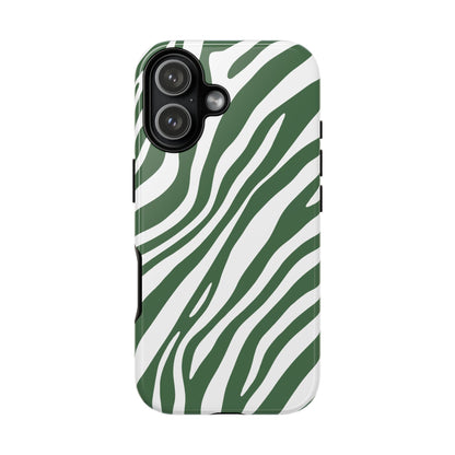 Modern Sage Zebra Print Phone Case