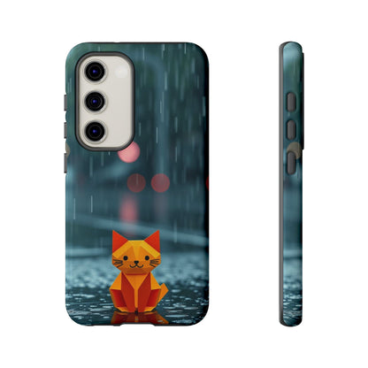 Samsung Galaxy S23 / Glossy Phone Case - Origami ’Soggy Cat’ Design Phone Case