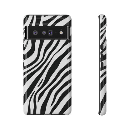 Modern Monochrome Zebra Print Phone Case