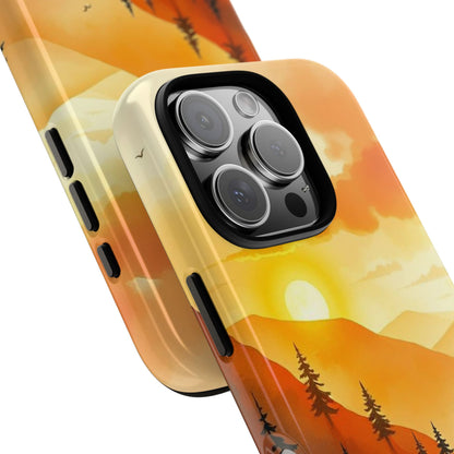 Golden Sunset Design Phone Case - Multicolor Phone Case