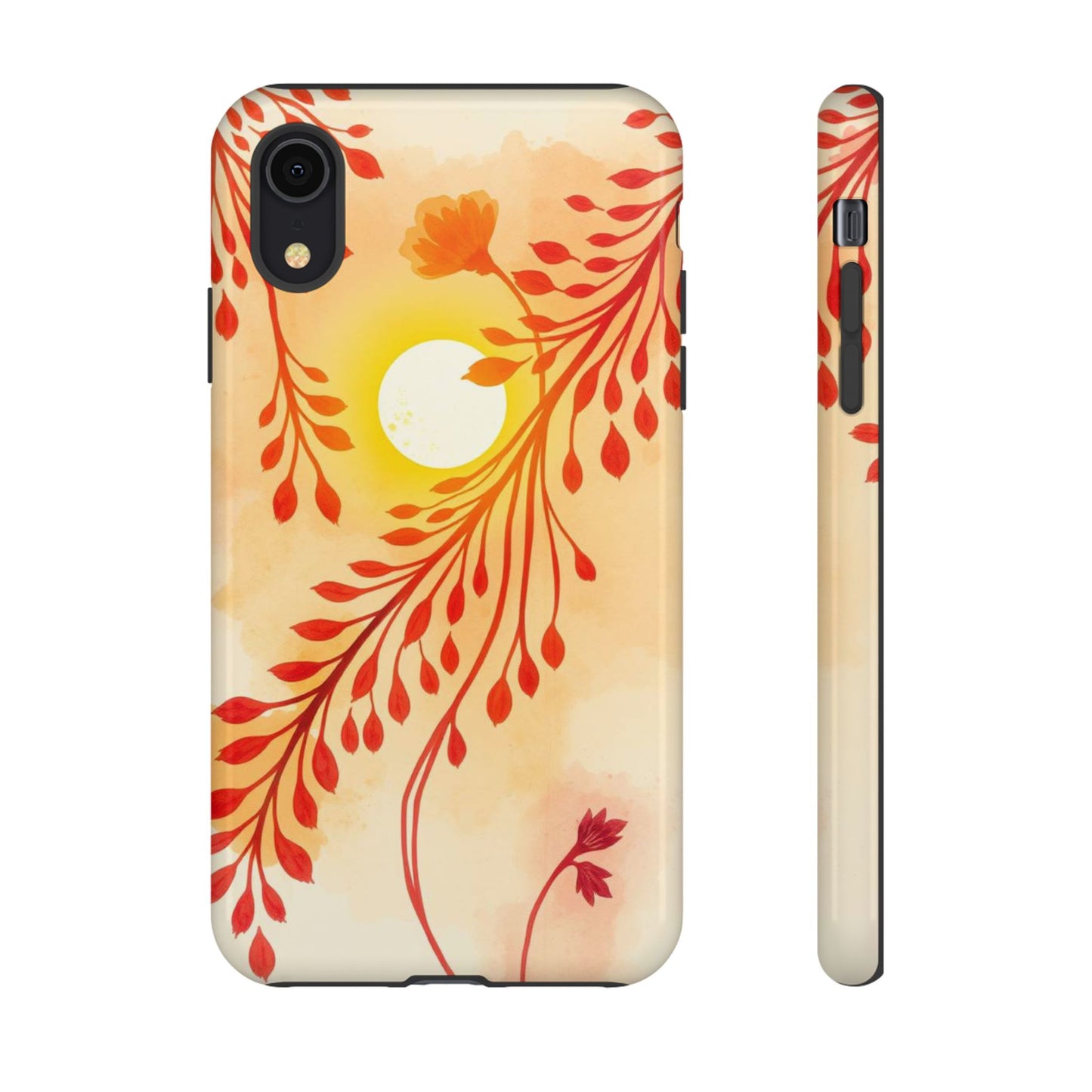 iPhone XR / Glossy Phone Case - Boho Chic Watercolour Sunset Design Phone Case