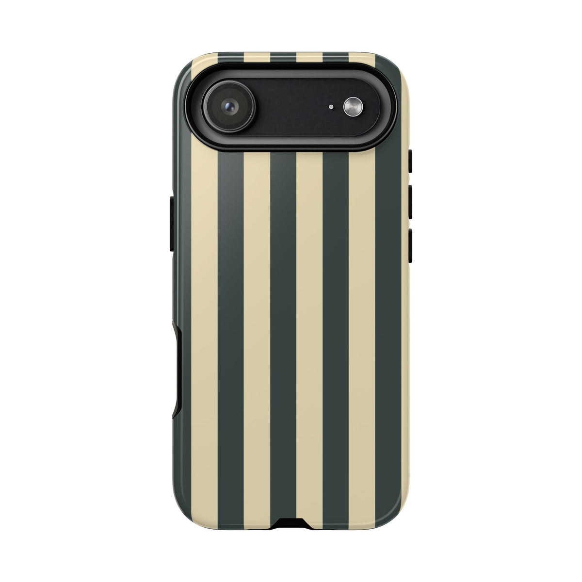 Green & Beige Stripe Pattern Phone Case - Green Phone Case - iPhone 17 Air / Glossy