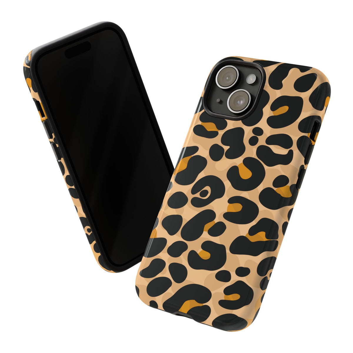 Stylish Mocha Leopard Print Phone Case - Orange Phone Case