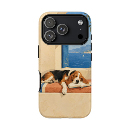 Basset Hound Unfinished Chapter Phone Case - Multicolor Phone Case - iPhone 17 Pro / Glossy