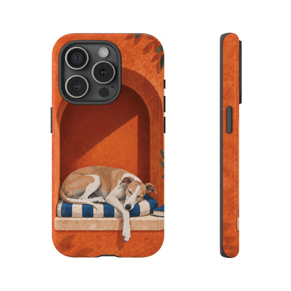 Whippet Siesta Nook Phone Case - Multicolor Phone Case - iPhone 15 Pro / Glossy