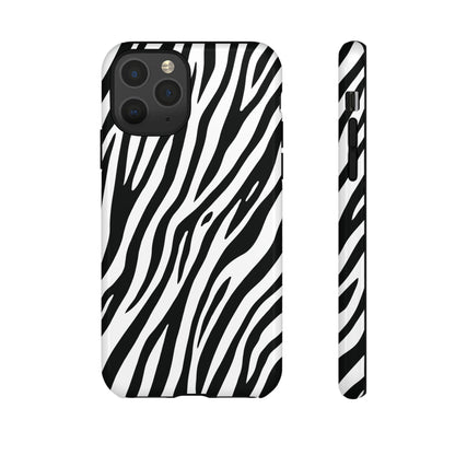 Monochrome Tiger Print Phone Case