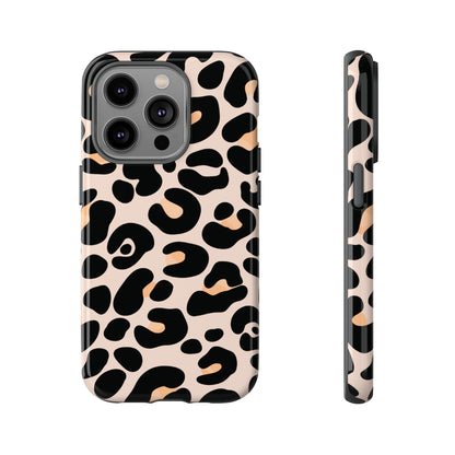 Elegant Peach Leopard Print Phone Case