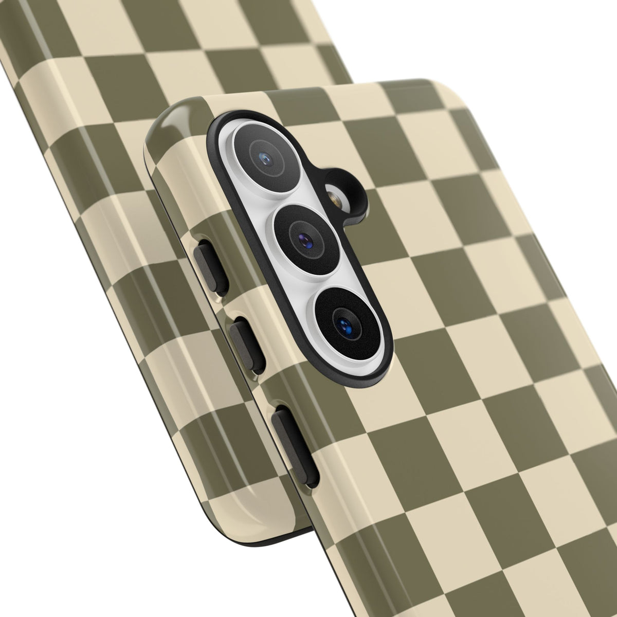 Green Checked Pattern Phone Case - Green Phone Case