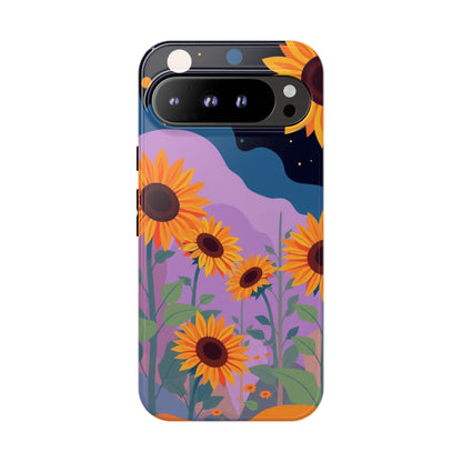 Google Pixel 9 Pro XL / Glossy Phone Case - Surreal Sunflower Design Phone Case