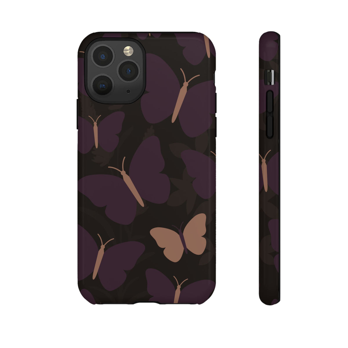 Minimalist Purple Butterfly Pattern Phone Case - Purple Phone Case - iPhone 11 Pro / Glossy