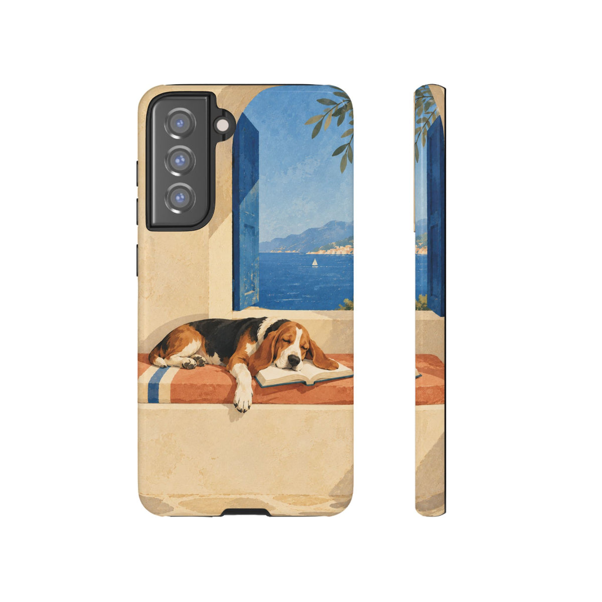 Basset Hound Unfinished Chapter Phone Case - Multicolor Phone Case - Samsung Galaxy S21 FE / Glossy