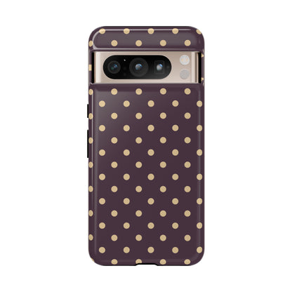 Purple with Yellow Dot Pattern Phone Case