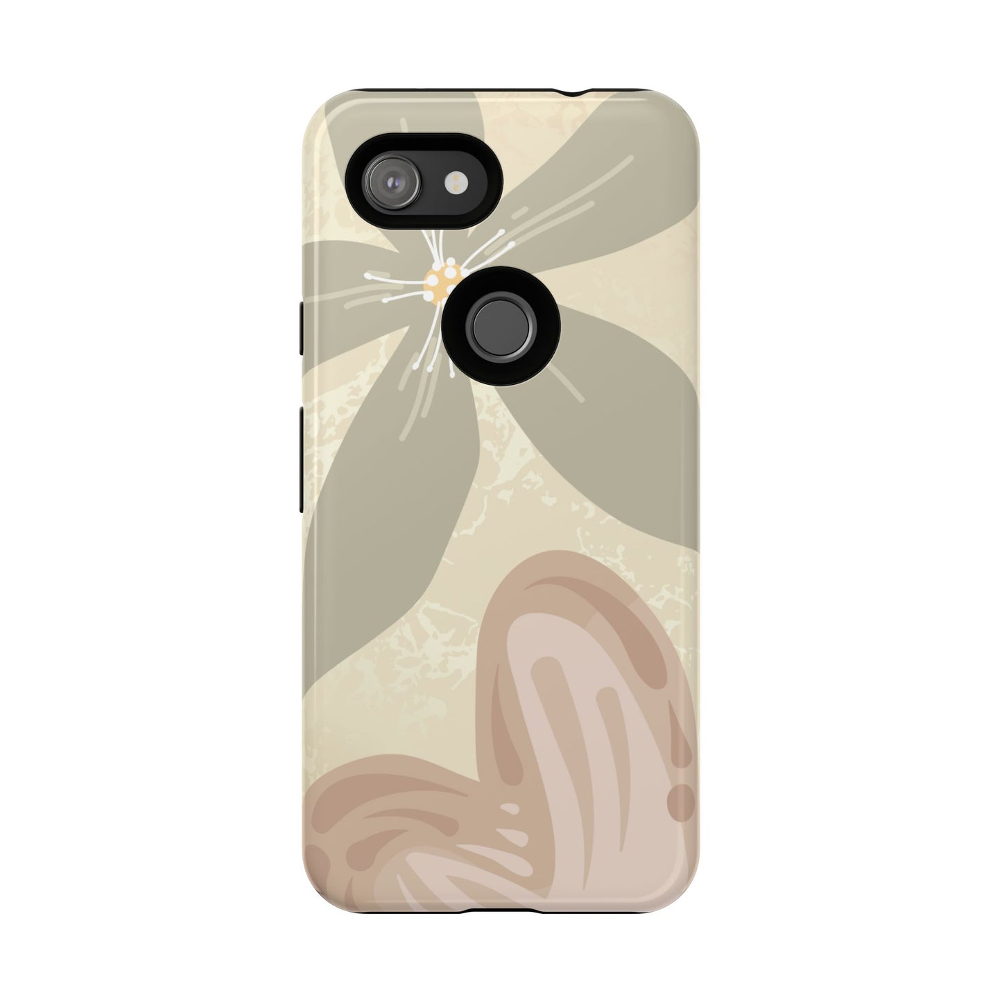 Google Pixel 3a / Glossy Phone Case - ’Hibiscus Heart Pattern’ Phone Case