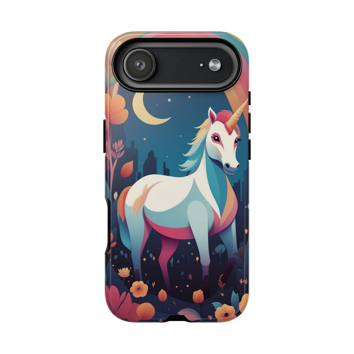 Stylised Unicorn & Rainbow Design Phone Case - Multicolor Phone Case - iPhone 17 Air / Glossy