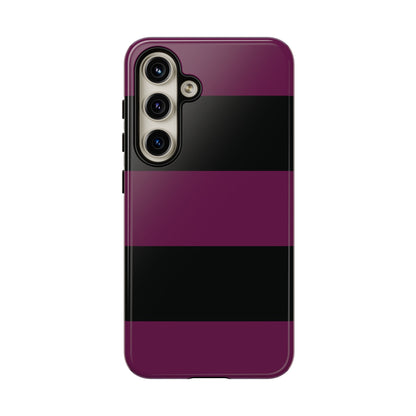 Purple & Black Horizontal Stripe Pattern Phone Case - Purple Phone Case - Samsung Galaxy S24 / Glossy