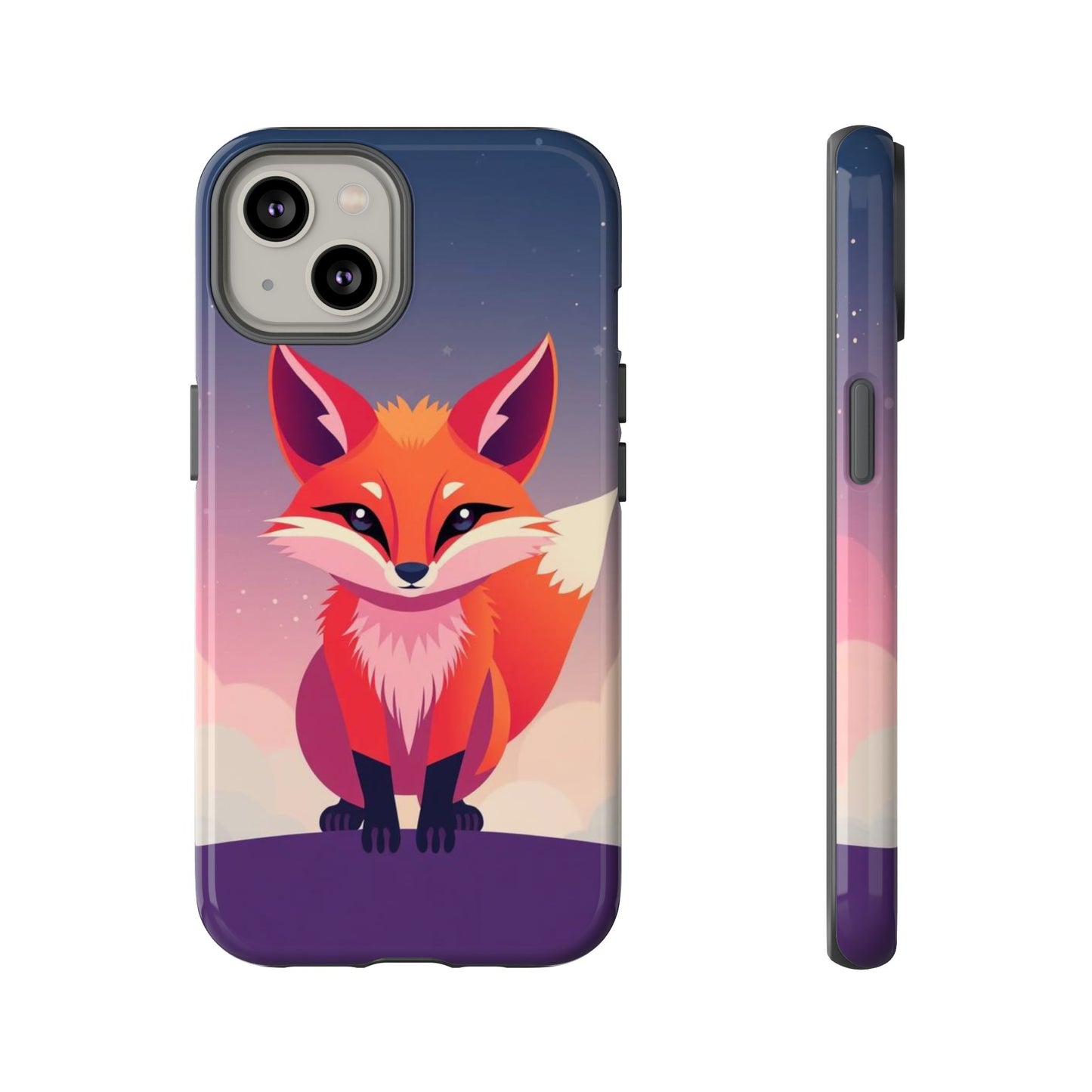 iPhone 14 / Glossy Phone Case - Pop Art Fox Design Phone Case