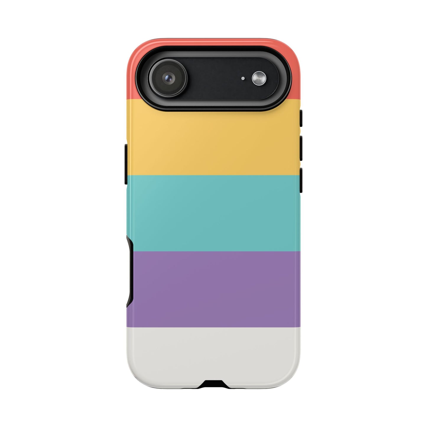 Pastel Rainbow Stripe Pattern Phone Case - Phone Case - iPhone 17 Air / Glossy
