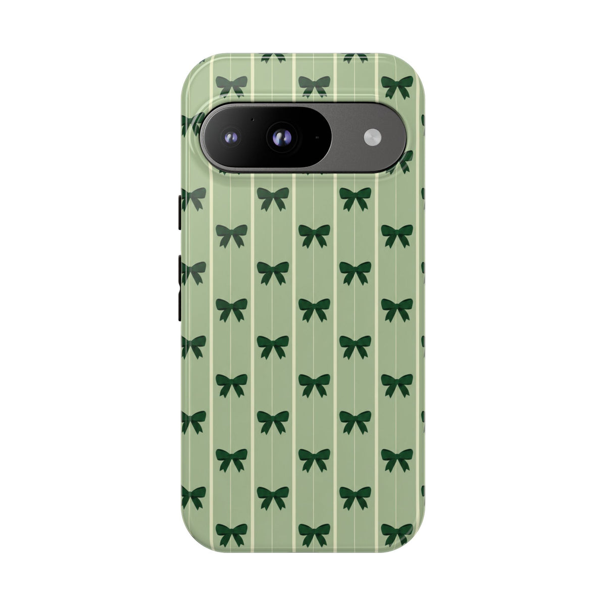 Retro Forest Green Bow Pattern Phone Case
