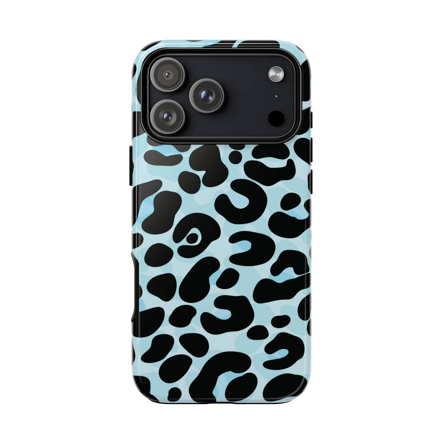Cool Aqua Leopard Print Phone Case