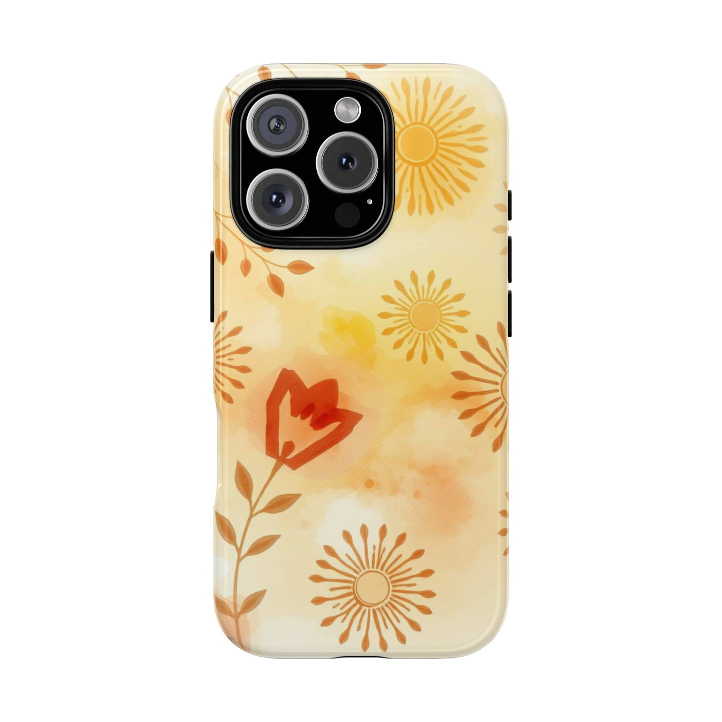 iPhone 16 Pro / Glossy Phone Case - Boho Chic Watercolour Pattern Phone Case