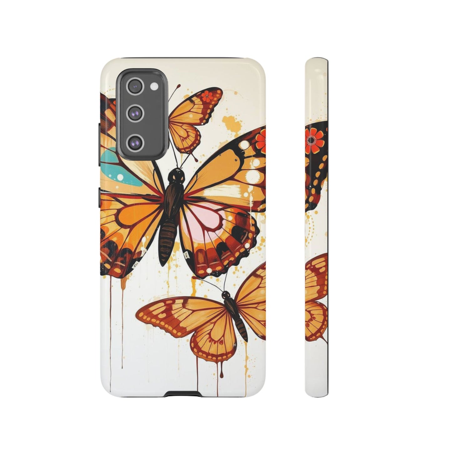 Samsung Galaxy S20 FE / Glossy Phone Case - Abstract Butterflies Design Phone Case