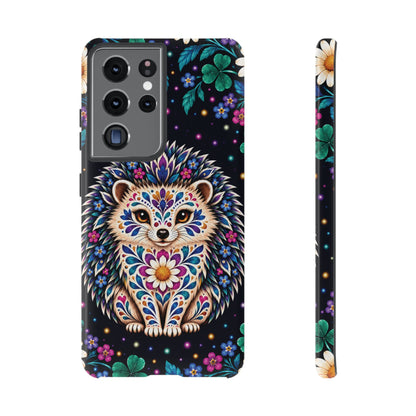 Vibrant Purple and Teal Calavera Hedgehog Phone Case - Multicolor Phone Case - Samsung Galaxy S21 Ultra / Glossy
