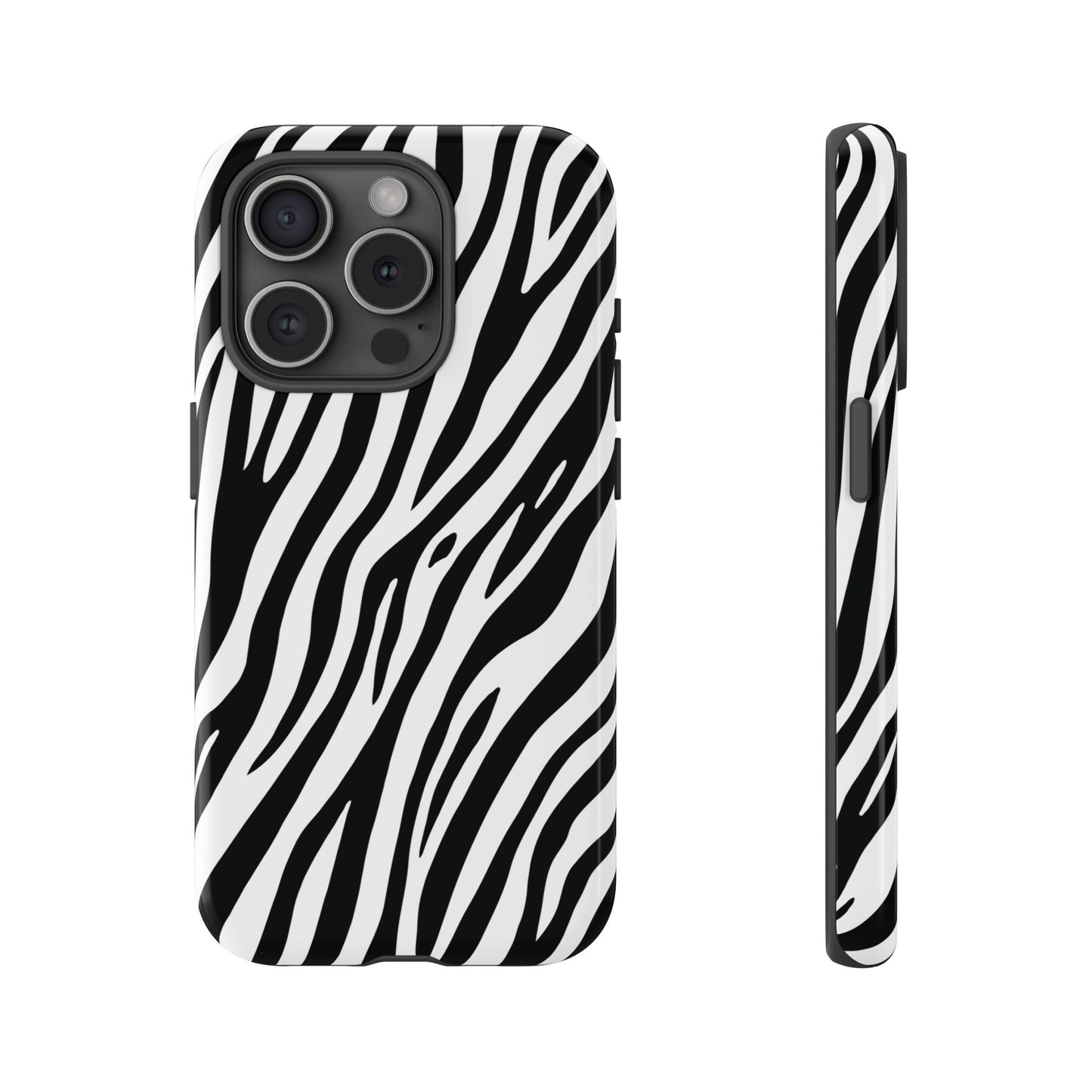 Monochrome Tiger Print Phone Case
