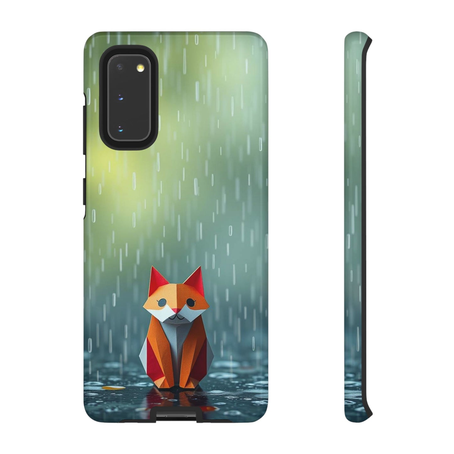 Samsung Galaxy S20 / Glossy Phone Case - Origami ’Soggy Fox’ Design Phone Case