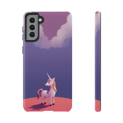 Samsung Galaxy S21 Plus / Glossy Phone Case - Cute Unicorn & Cloud Design Phone Case