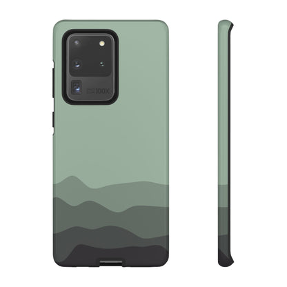Green Abstract Waves Protective Phone Case - Green Phone Case - Samsung Galaxy S20 Ultra / Glossy