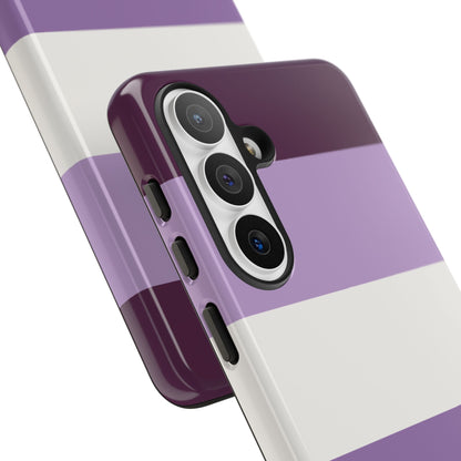 Purple Stripe Pattern Phone Case - Purple Phone Case