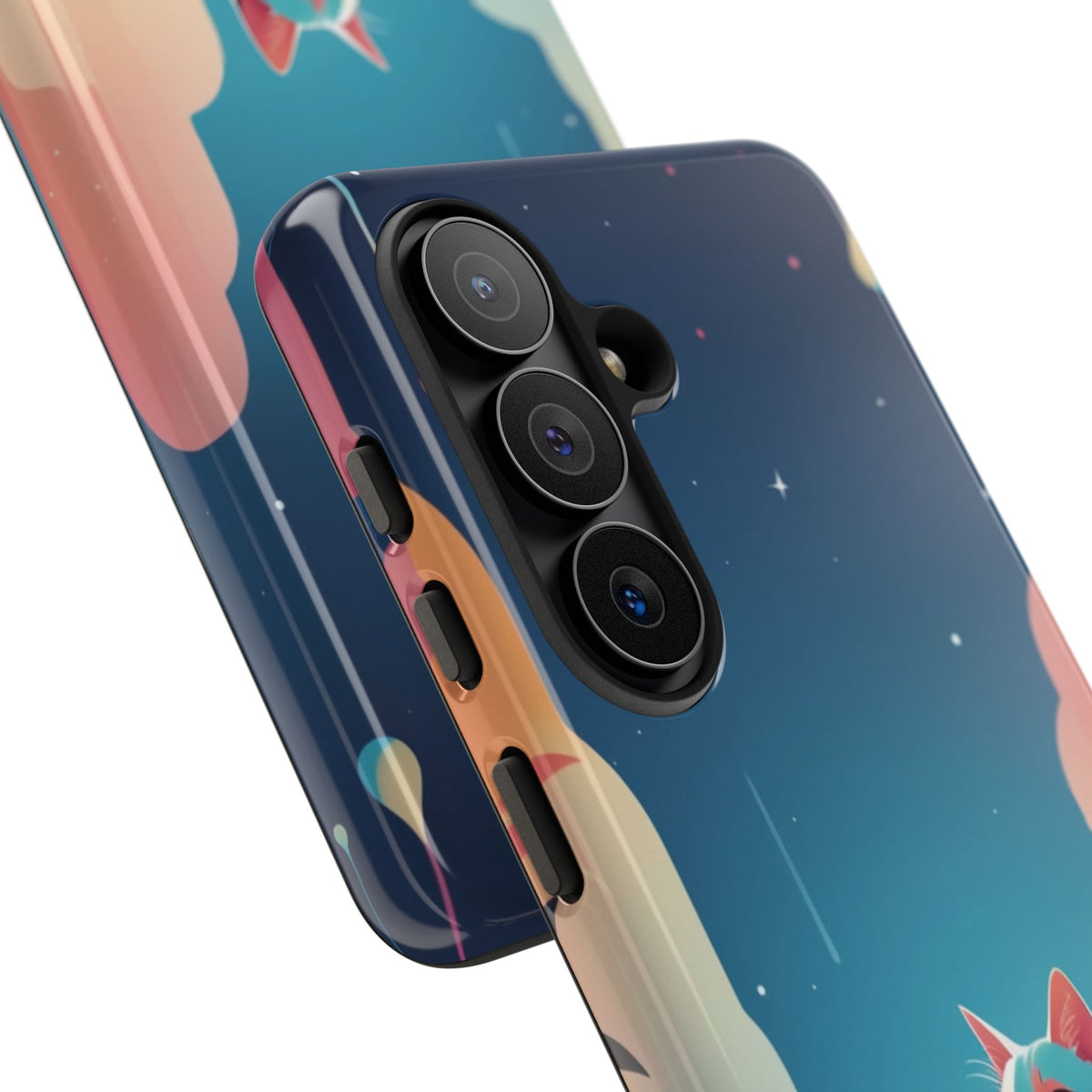 Stylised Cat Design Phone Case - Multicolor Phone Case