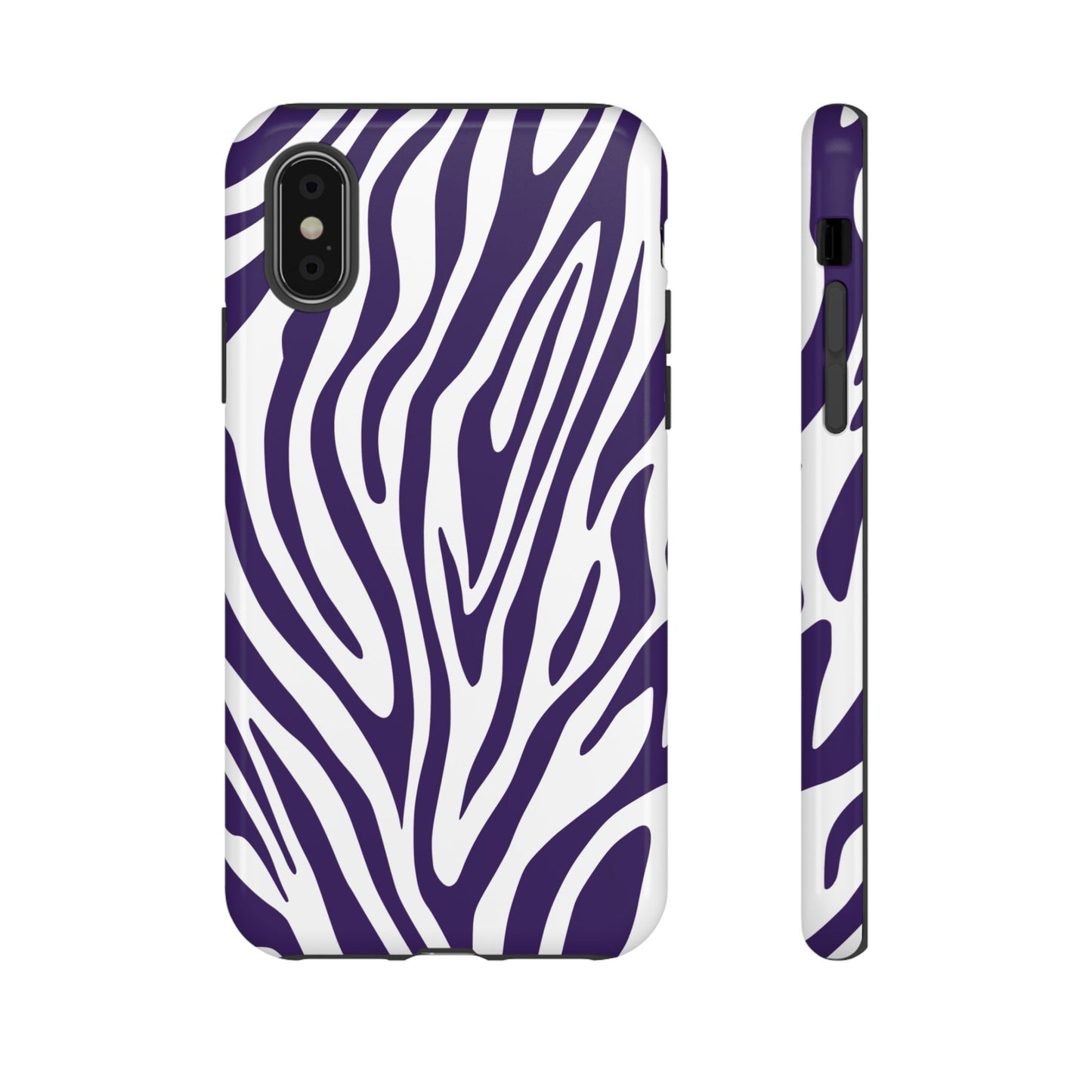 Graphic Purple Tiger Print Phone Case