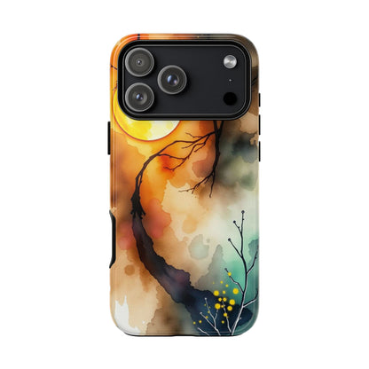 iPhone 17 Pro Max / Glossy Phone Case - Abstract Watercolour Gothic Scene Phone Case