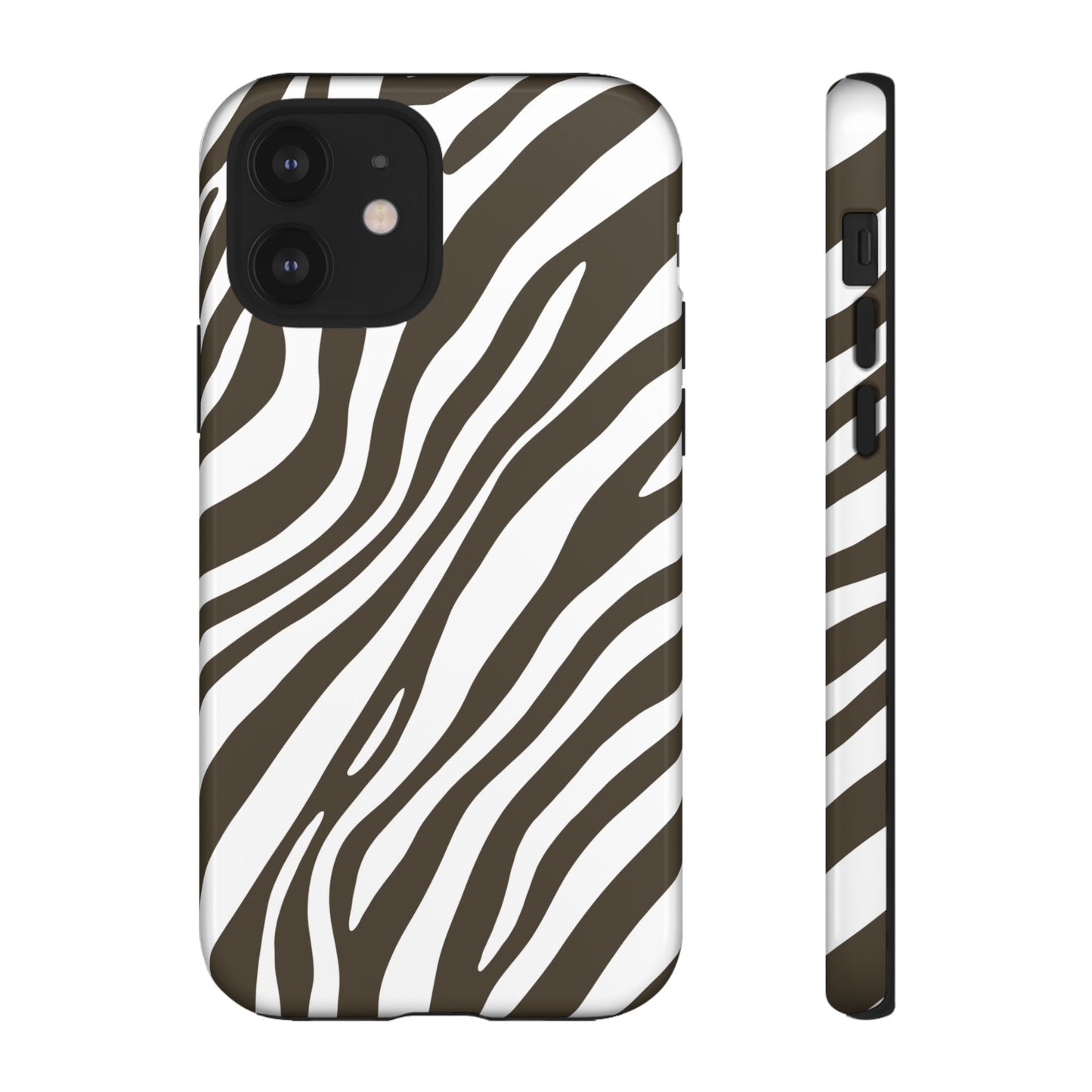 Modern Mocha Zebra Print Phone Case